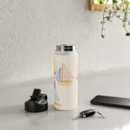 Striped sailboats Water Bottle Gallery Image 4