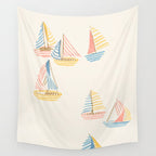 Striped sailboats Wall Tapestry Gallery Image 4