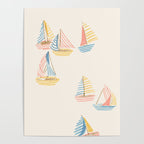 Striped sailboats Poster Gallery Image 4