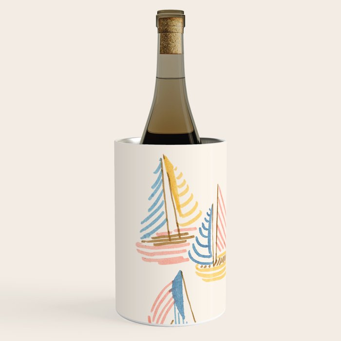 Striped sailboats Wine Chiller Gallery Image 2
