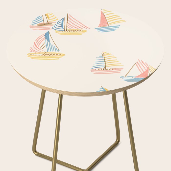 Striped sailboats Side Table Gallery Image 2
