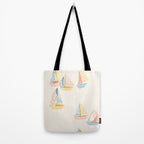 Striped sailboats Tote Bag Gallery Image 2
