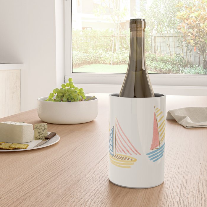 Striped sailboats Wine Chiller Gallery Image 4