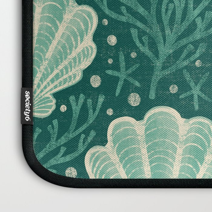 Seashell - sea green Laptop Sleeve Gallery Image 3
