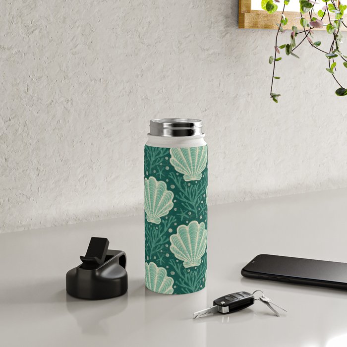 Seashell - sea green Water Bottle Gallery Image 4