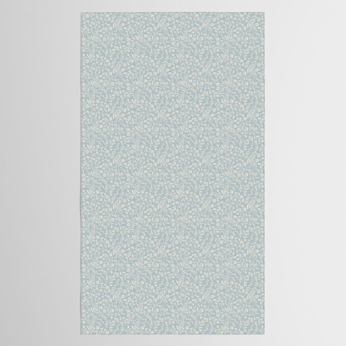 Ditsy Toile Floral - Aquamarine Tablecloth Gallery Image 2