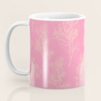 Botanical Cottage Floral Pattern in Pink and Cream Coffee Mug Gallery Image 3