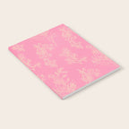 Botanical Cottage Floral Pattern in Pink and Cream Notebook Gallery Image 2