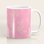 Botanical Cottage Floral Pattern in Pink and Cream Coffee Mug Gallery Image 1