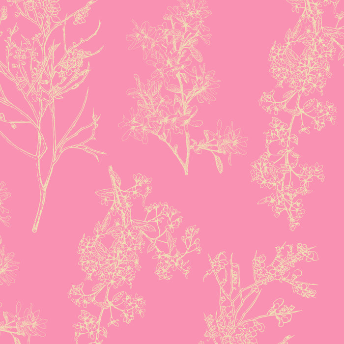 Botanical Cottage Floral Pattern in Pink and Cream Coffee Mug Gallery Image 2