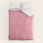 Botanical Cottage Floral Pattern in Pink and Cream Duvet Cover Gallery Image 6