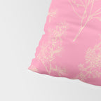 Botanical Cottage Floral Pattern in Pink and Cream Pillow Sham Gallery Image 4