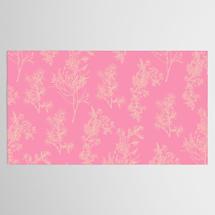 Botanical Cottage Floral Pattern in Pink and Cream Tablecloth Gallery Image 2