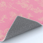 Botanical Cottage Floral Pattern in Pink and Cream Rug Gallery Image 4