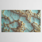 Aqua Coral Reef Abstract Tablecloth Gallery Image 2