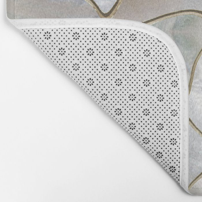 Mother of pearl and Gold cells abstract Bath Mat Gallery Image 2