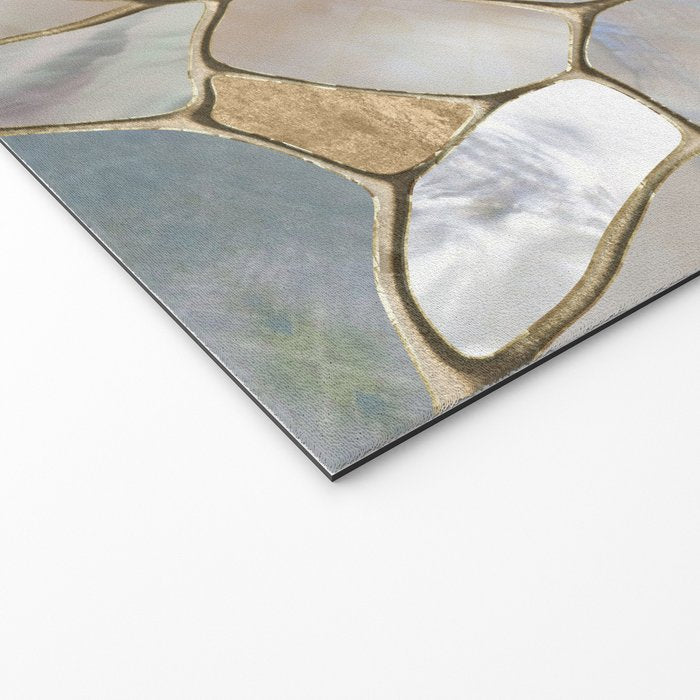 Mother of pearl and Gold cells abstract Welcome Mat Gallery Image 2