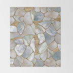 Mother of pearl and Gold cells abstract Throw Blanket Gallery Image 2