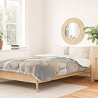 Mother of pearl and Gold cells abstract Duvet Cover Gallery Image 2
