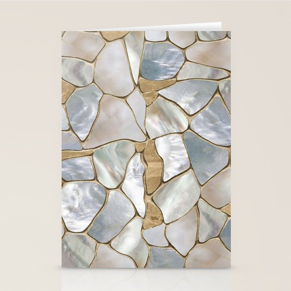 Mother of pearl and Gold cells abstract Stationery Card Gallery Image 2