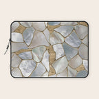 Mother of pearl and Gold cells abstract Laptop Sleeve Gallery Image 1