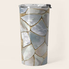 Mother of pearl and Gold cells abstract Travel Mug Gallery Image 2