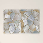 Mother of pearl and Gold cells abstract Welcome Mat Gallery Image 1