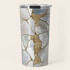 Mother of pearl and Gold cells abstract Travel Mug Gallery Image 1