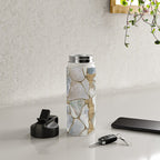 Mother of pearl and Gold cells abstract Water Bottle Gallery Image 4