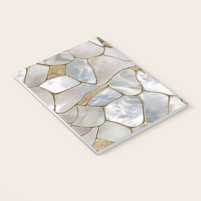 Mother of pearl and Gold cells abstract Notebook Gallery Image 3