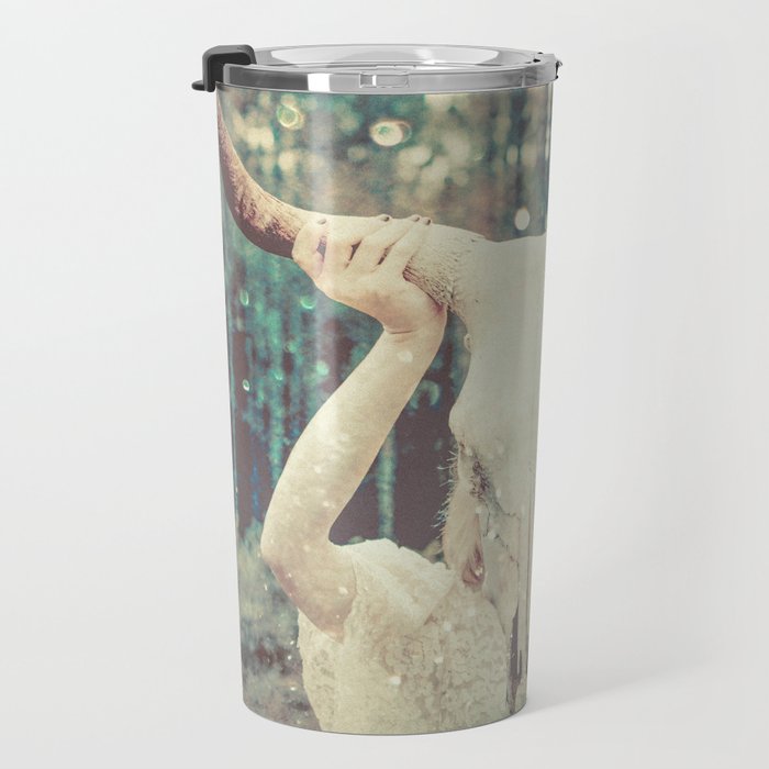 Bull Skull Tribal Woman Travel Mug Gallery Image 3