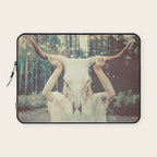 Bull Skull Tribal Woman Laptop Sleeve Gallery Image 1