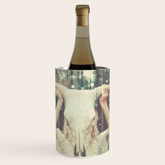 Bull Skull Tribal Woman Wine Chiller Gallery Image 1