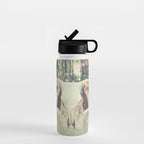 Bull Skull Tribal Woman Water Bottle Gallery Image 1