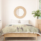Bull Skull Tribal Woman Duvet Cover Gallery Image 3