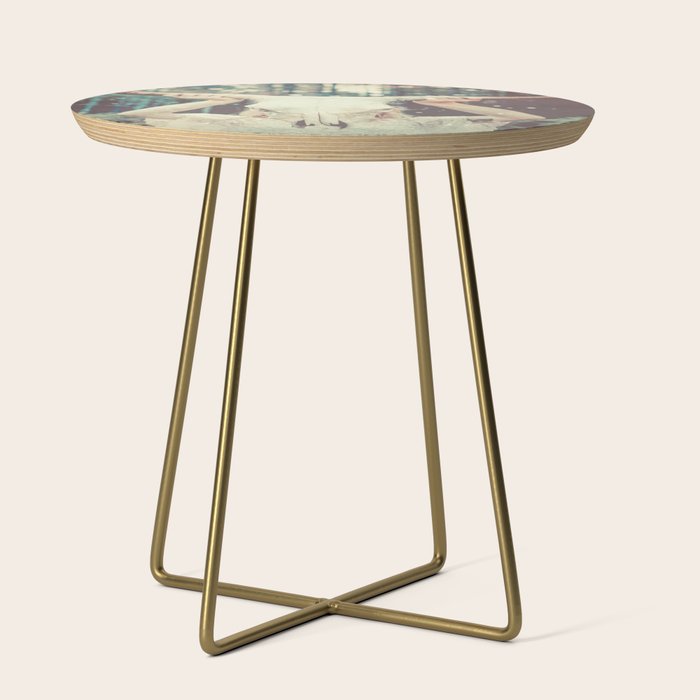 Bull Skull Tribal Woman Side Table Gallery Image 1