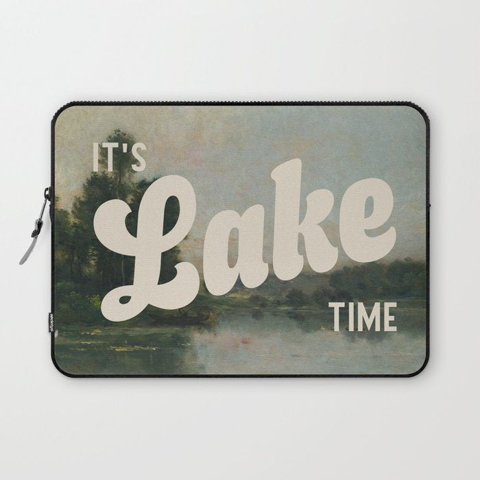 It's Lake Time - Retro Cottage Core Laptop Sleeve Gallery Image 1