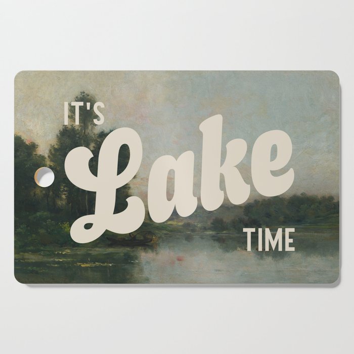 It's Lake Time - Retro Cottage Core Cutting Board Gallery Image 1