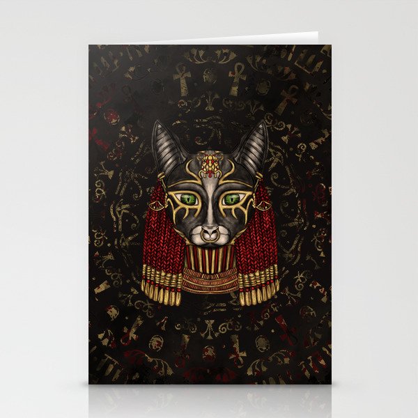 Bastet Egyptian Goddess Stationery Card Gallery Image 2