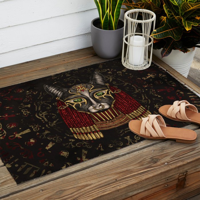 Bastet Egyptian Goddess Outdoor Rug Gallery Image 2