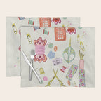 Vintage Sewing Kit Illustration Placemat Gallery Image 1