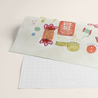 Vintage Sewing Kit Illustration Wrapping Paper Gallery Image 2