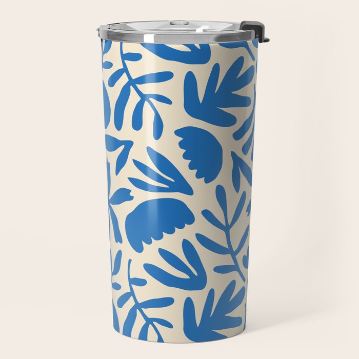 Organic nature flower shape art pattern Travel Mug Gallery Image 2