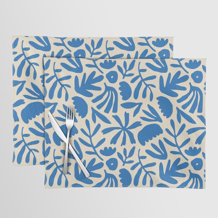 Organic nature flower shape art pattern Placemat Gallery Image 1