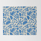 Organic nature flower shape art pattern Throw Blanket Gallery Image 2