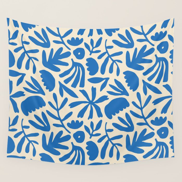 Organic nature flower shape art pattern Wall Tapestry Gallery Image 1