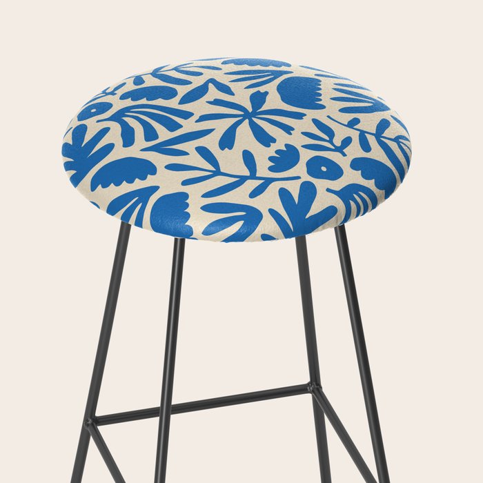 Organic nature flower shape art pattern Stool Gallery Image 2