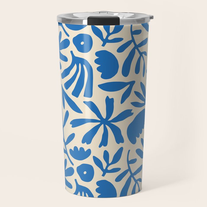 Organic nature flower shape art pattern Travel Mug Gallery Image 1