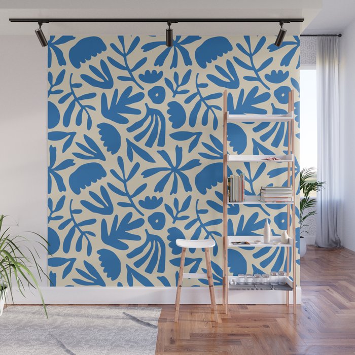 Organic nature flower shape art pattern Wall Mural Gallery Image 1
