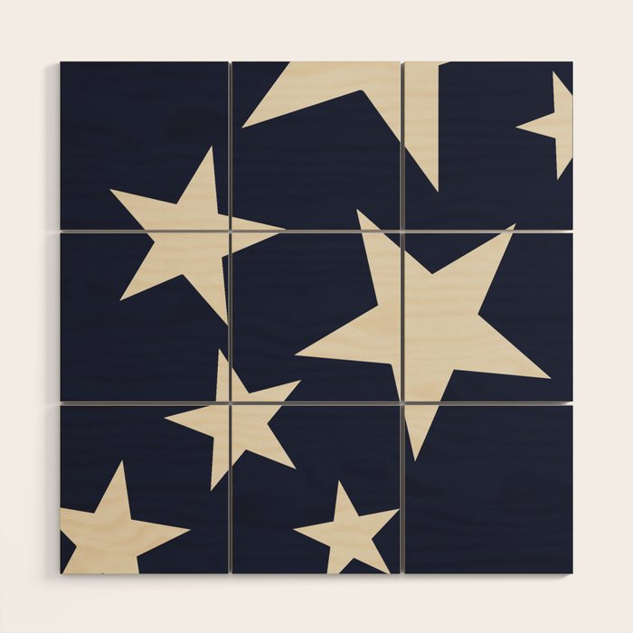 The Hamptons Big Ol' Stars Wood Wall Art Gallery Image 1